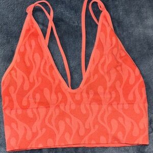 Sky and Sparrow Coral Patterned Bandeau